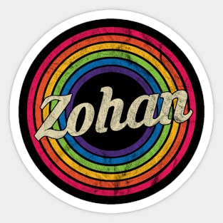 Zohan - Retro Rainbow Faded-Style Sticker